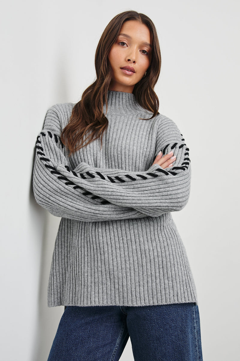 Rails - Liam Sweater - Heather Grey