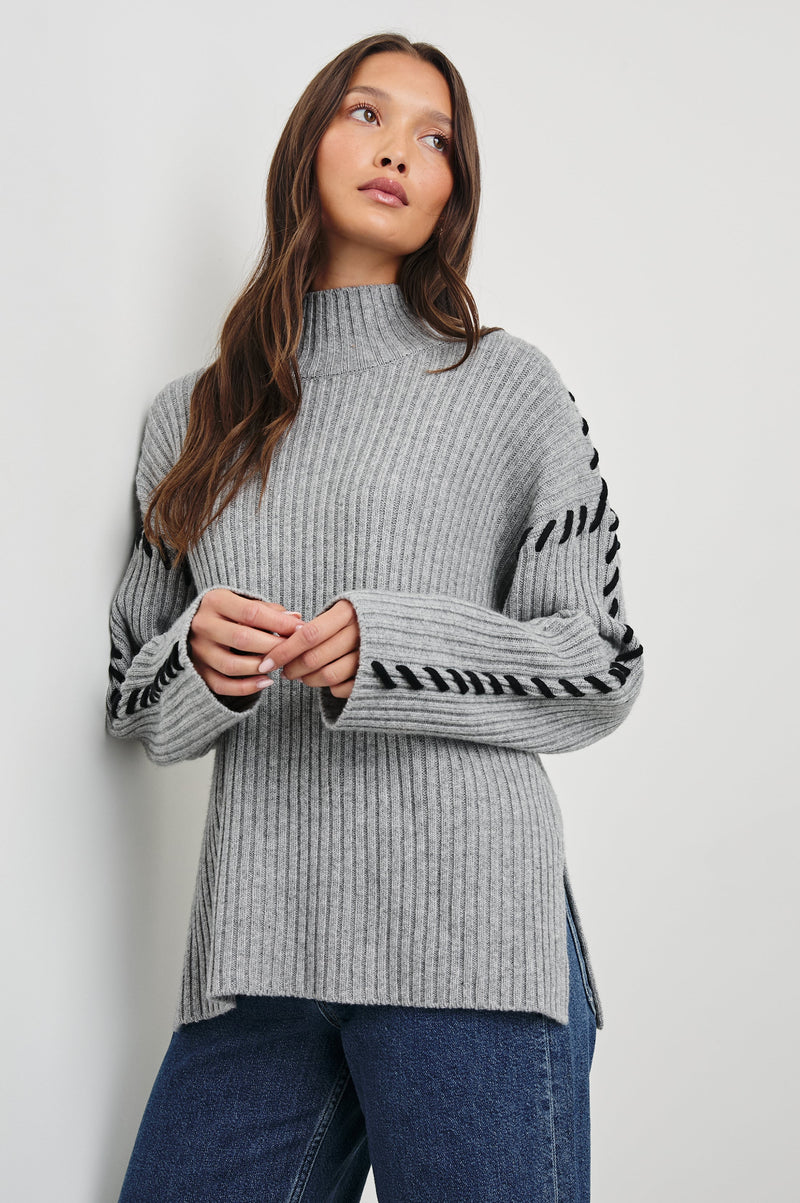 Rails - Liam Sweater - Heather Grey