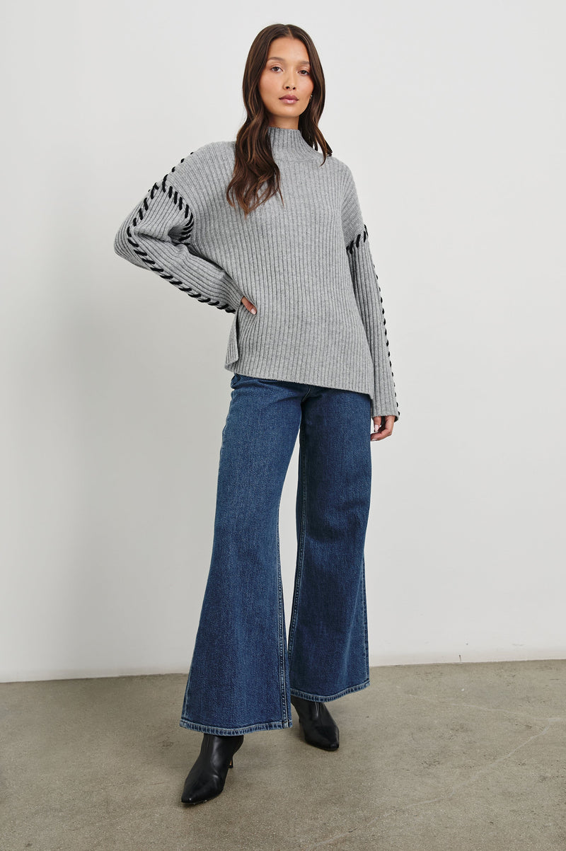Rails - Liam Sweater - Heather Grey