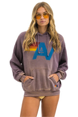 Aviator Nation - Vintage Logo Relaxed Pullover Hoodie - Faded Mocha