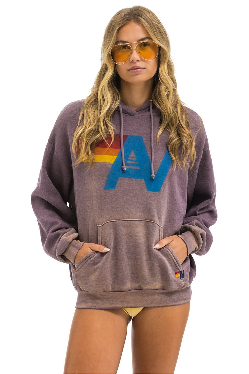 Aviator Nation - Vintage Logo Relaxed Pullover Hoodie - Faded Mocha