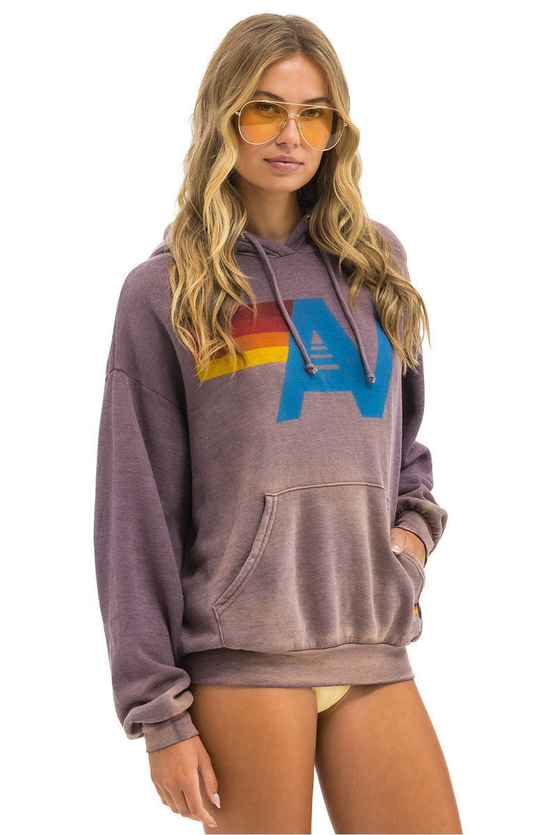Aviator Nation - Vintage Logo Relaxed Pullover Hoodie - Faded Mocha