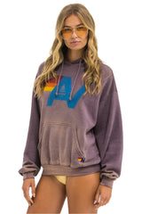 Aviator Nation - Vintage Logo Relaxed Pullover Hoodie - Faded Mocha