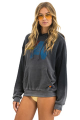 Aviator Nation - Vintage Logo Relaxed Pullover Hoodie - Faded Smoke