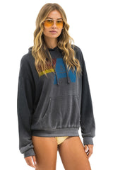 Aviator Nation - Vintage Logo Relaxed Pullover Hoodie - Faded Smoke