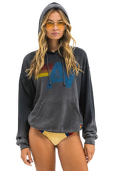 Aviator Nation - Vintage Logo Relaxed Pullover Hoodie - Faded Smoke