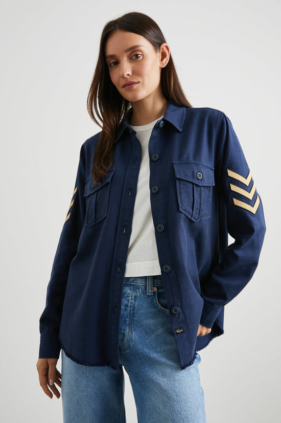 Loren Shirt Jacket, Navy