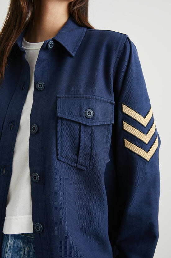 Loren Shirt Jacket, Navy