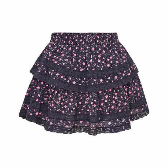 LoveShackFancy - Ruffle Mini Skirt - Pink Noir