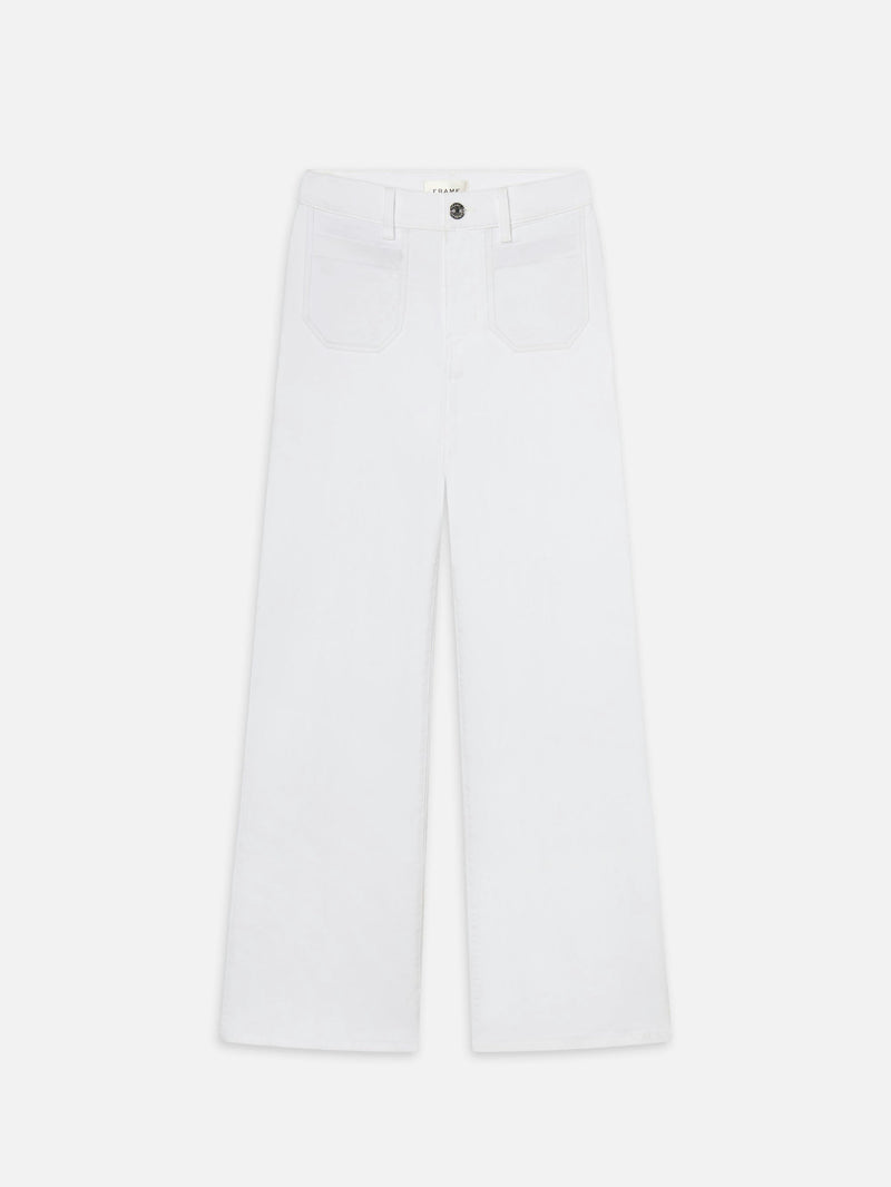 FRAME - Le Slim Palazzo Modernist Pocket - White