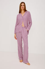 Luna Pajama Set in Pink Blush, view 3