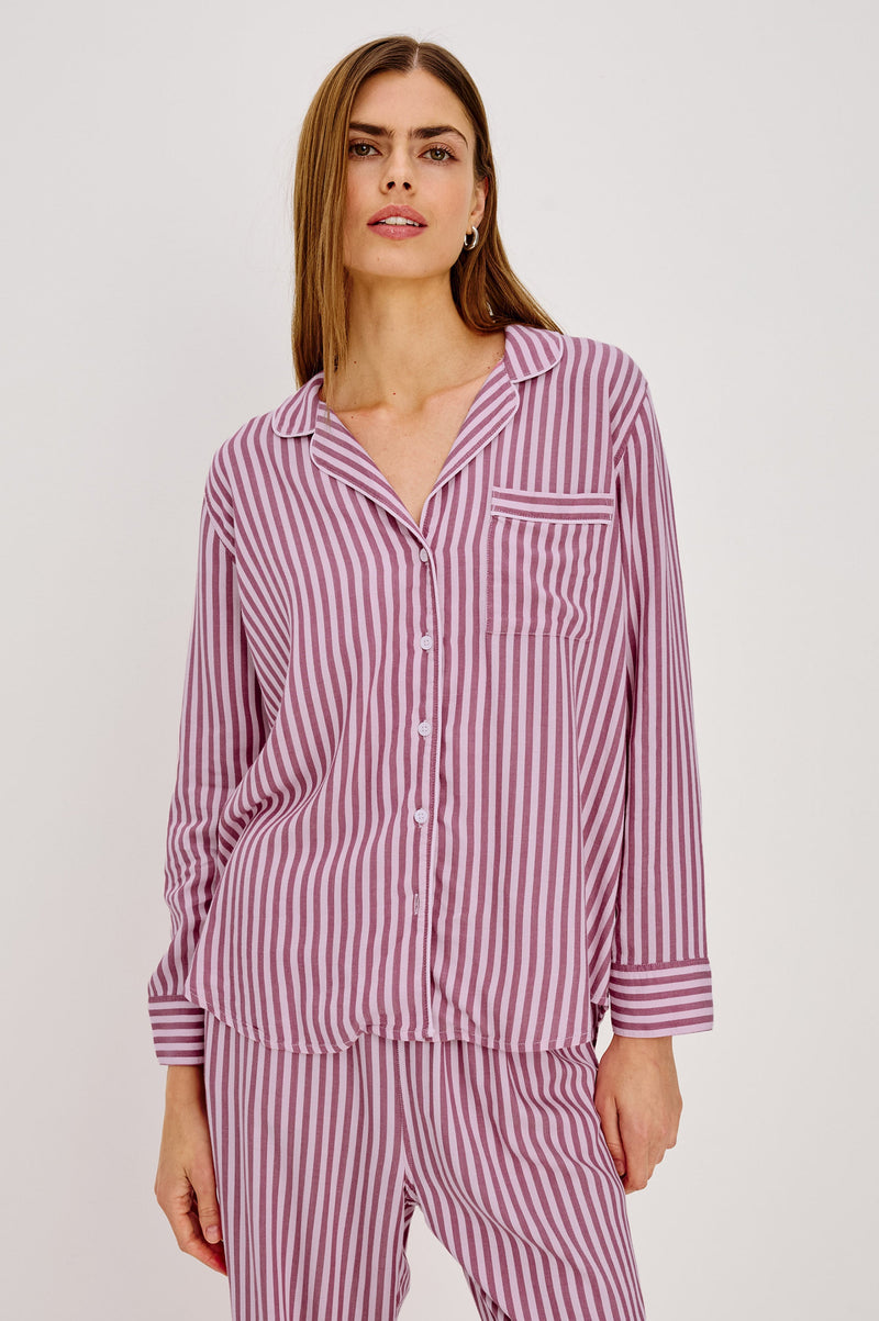 Luna Pajama Set in Pink Blush, view 4
