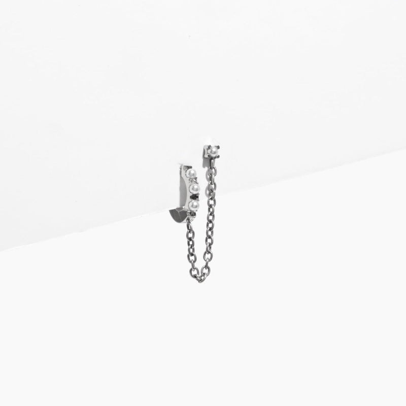 Single Lara Pearl Hoop Earring