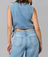 LOLA DENIM - Liel Cotton Twill Top - Daydream Wash