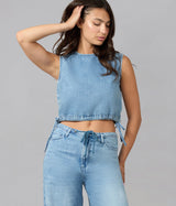 LOLA DENIM - Liel Cotton Twill Top - Daydream Wash