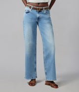 LOLA DENIM - Miro Mid Rise Comfort Straight Jeans 31" Inseam - Denim Dusk