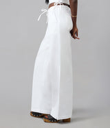LOLA DENIM - Remy Mid Rise Cotton Twill Trouser - White