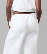 LOLA DENIM - Remy Mid Rise Cotton Twill Trouser - White