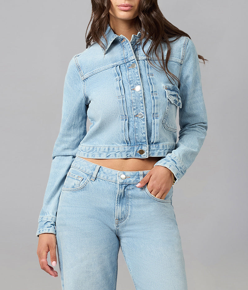 LOLA DENIM - Sabrina Classic Denim Jacket - Whimsy Blue