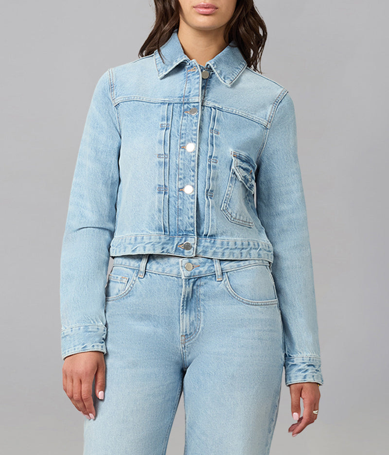 LOLA DENIM - Sabrina Classic Denim Jacket - Whimsy Blue