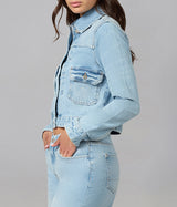 LOLA DENIM - Sabrina Classic Denim Jacket - Whimsy Blue