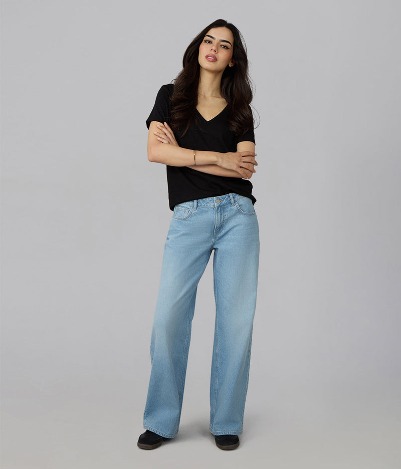 LOLA DENIM - Colette High Rise Wide Leg Jeans - Whimsy Blue