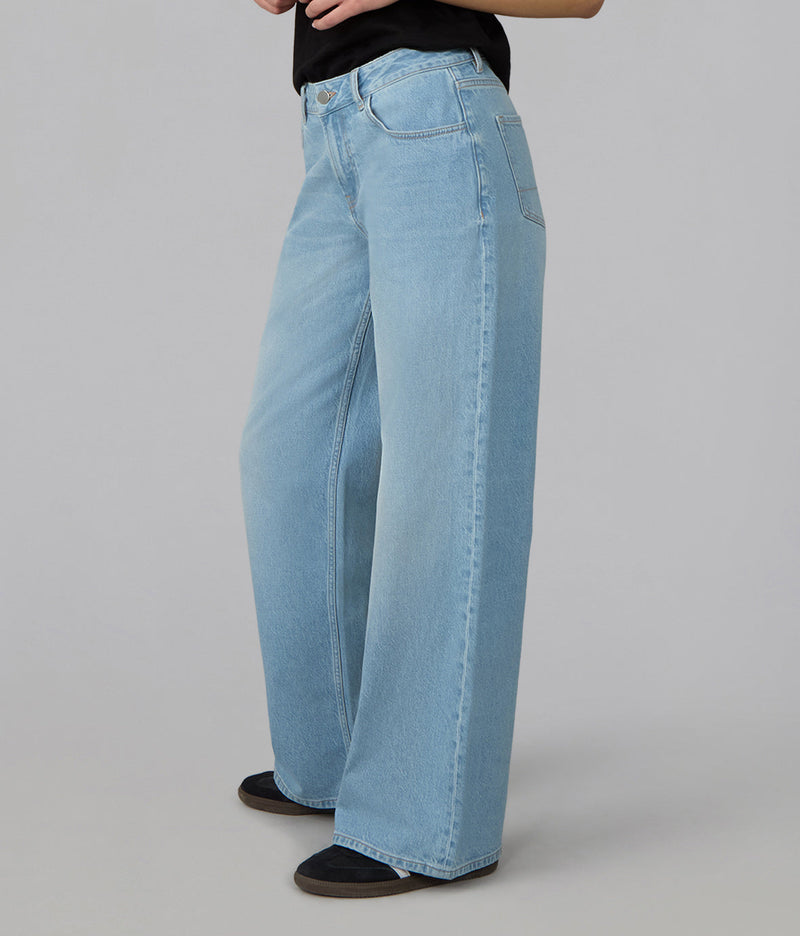 LOLA DENIM - Colette High Rise Wide Leg Jeans - Whimsy Blue