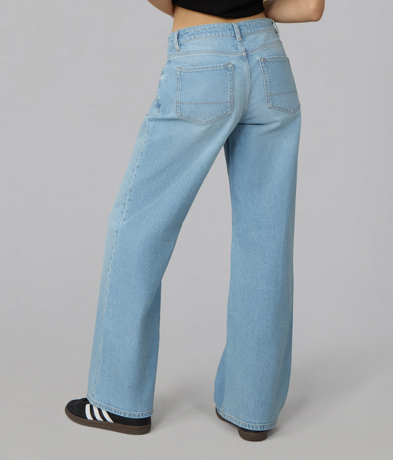 LOLA DENIM - Colette High Rise Wide Leg Jeans - Whimsy Blue
