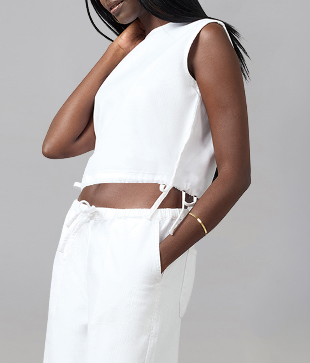 LOLA DENIM - Liel Cotton Twill Top - White