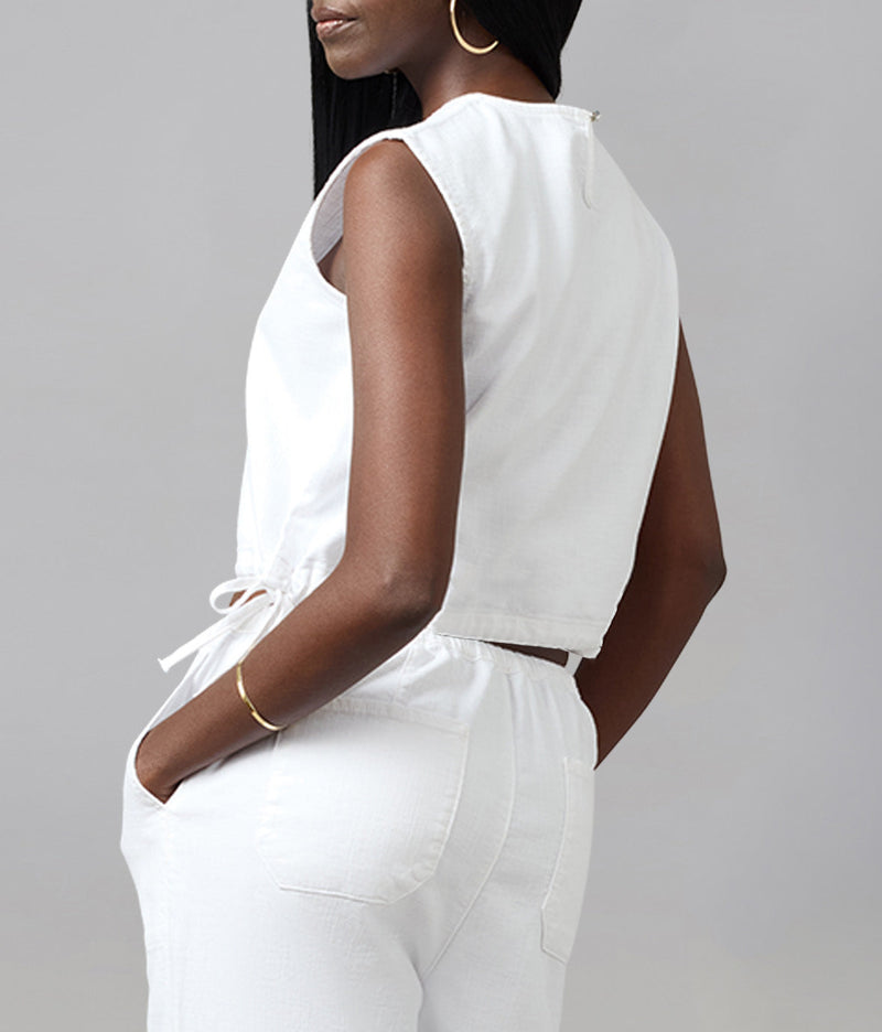LOLA DENIM - Liel Cotton Twill Top - White