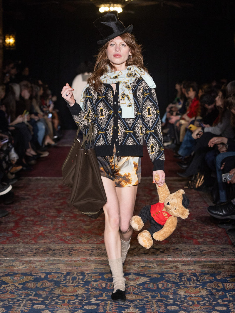 Lingua Franca - Getty Cardigan - Black Multi