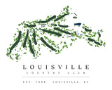 Louisville Country Club Golf Print - Framed