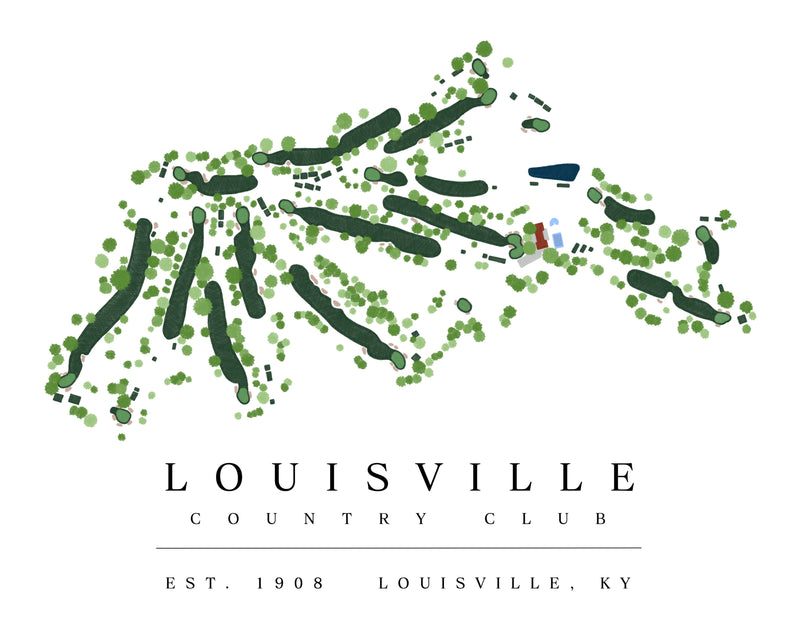 Louisville Country Club Golf Print - Framed