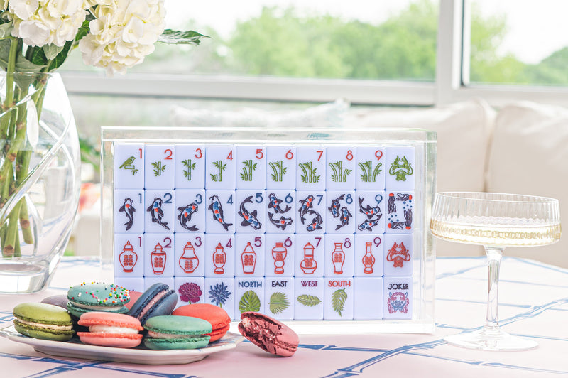 The Chinoiserie Set -  Mahjong Tiles: Breezy Blue