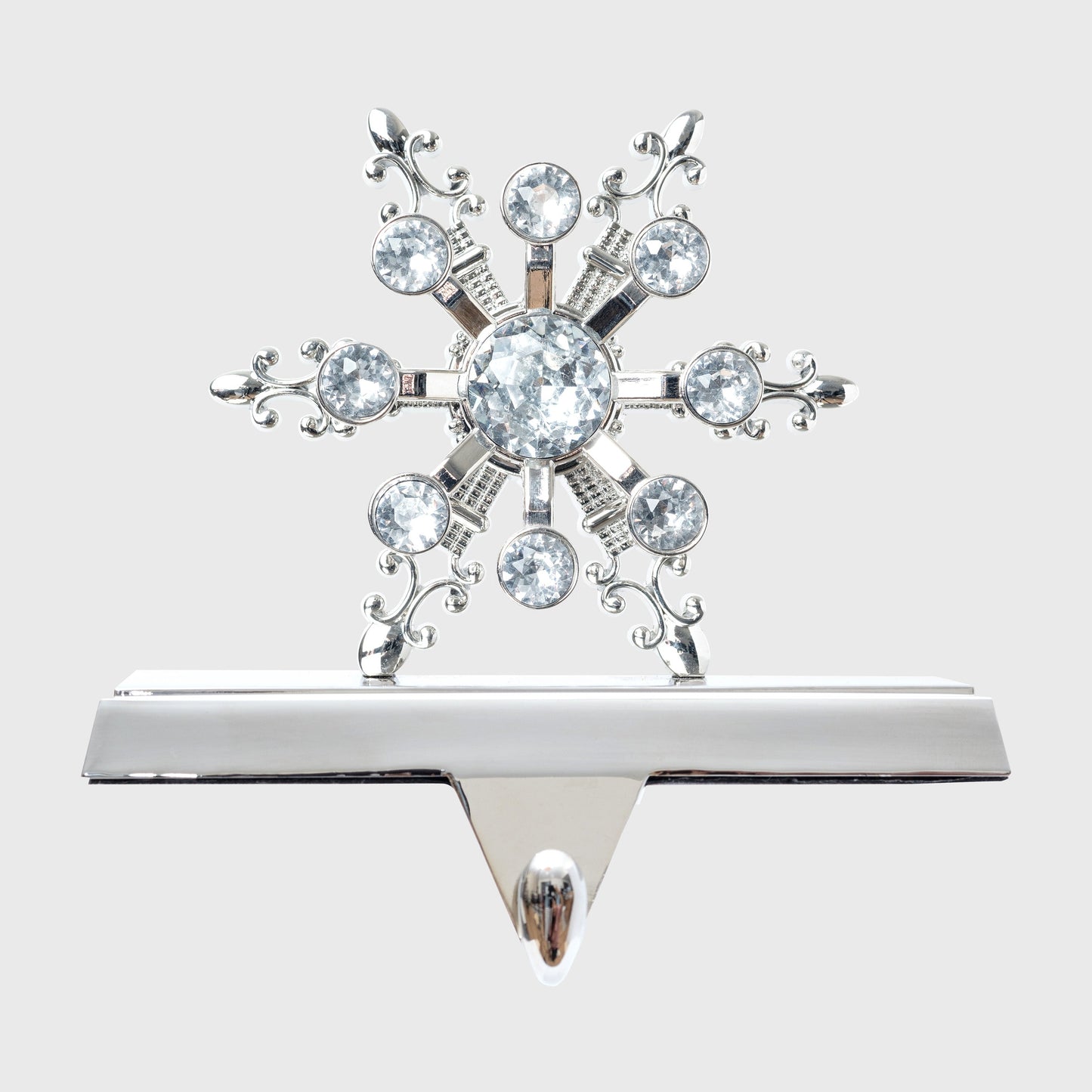 Snowflake stocking hanger, silver