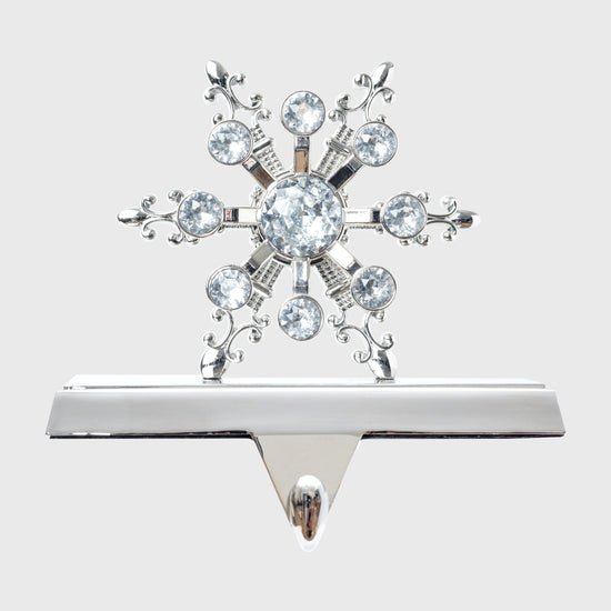 Snowflake stocking hanger, silver