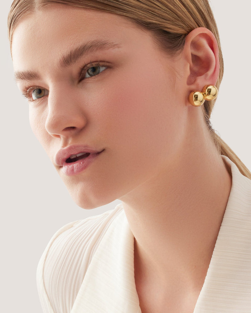 Jenny Bird - Lyra Climber Earrings - High Polish Gold