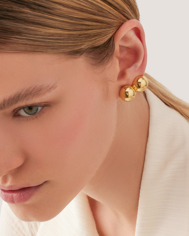 Jenny Bird - Lyra Climber Earrings - High Polish Gold