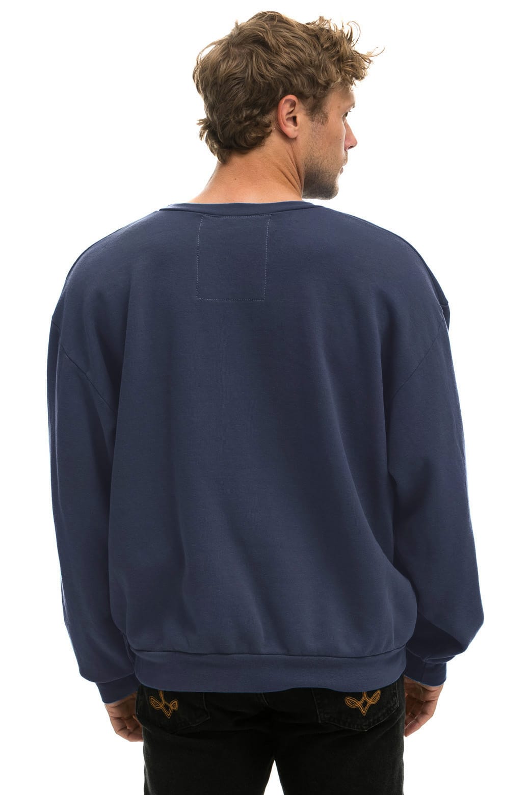 Aviator Nation - Bolt Fade Relaxed Crew Sweatshirt - Navy/ Pink/ Purple