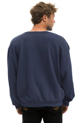 Bolt Fade Relaxed Crew Sweatshirt - Navy/ Pink/ Purple