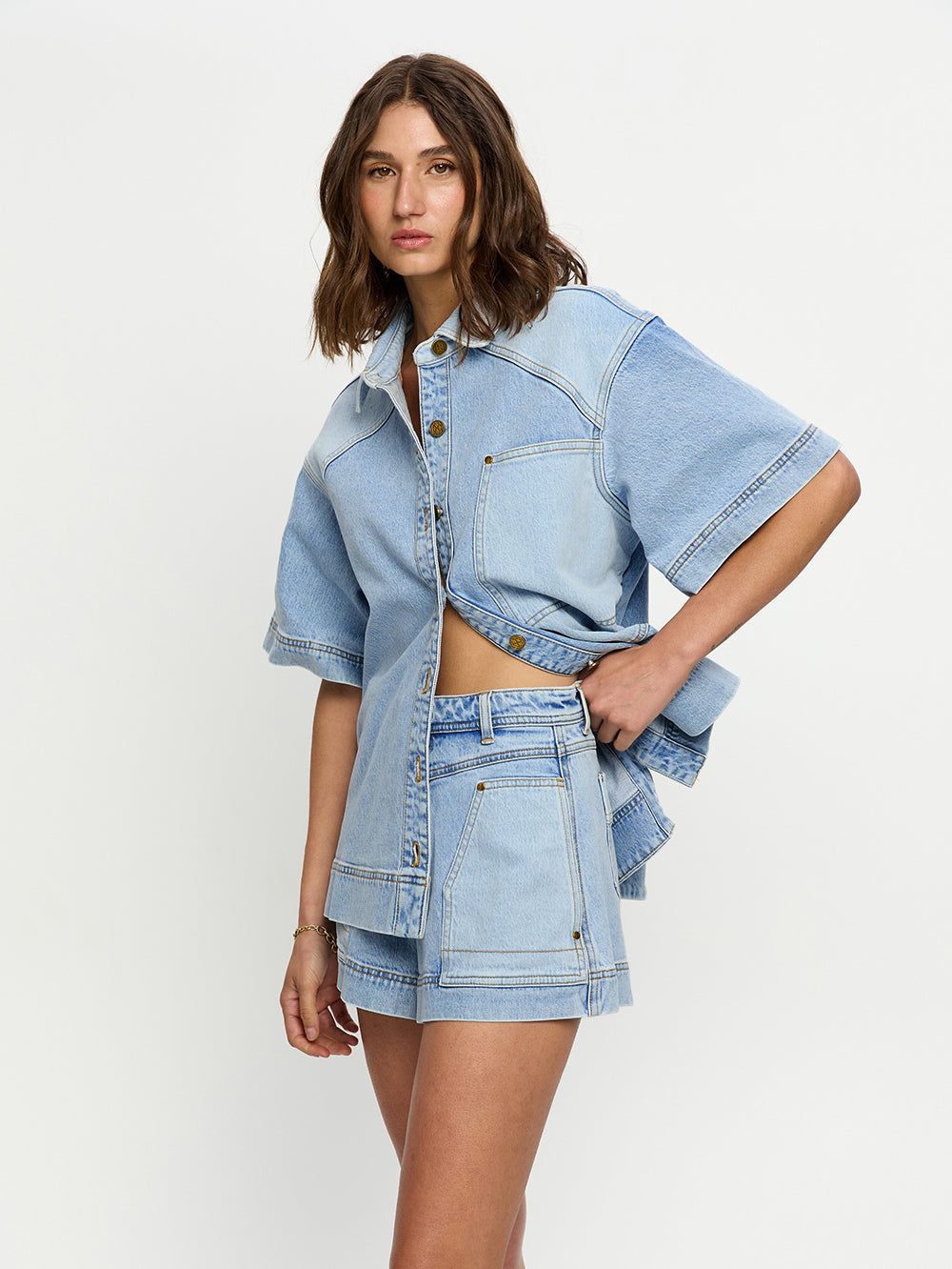 Kivari - Florence Denim Short - Two Tone Wash