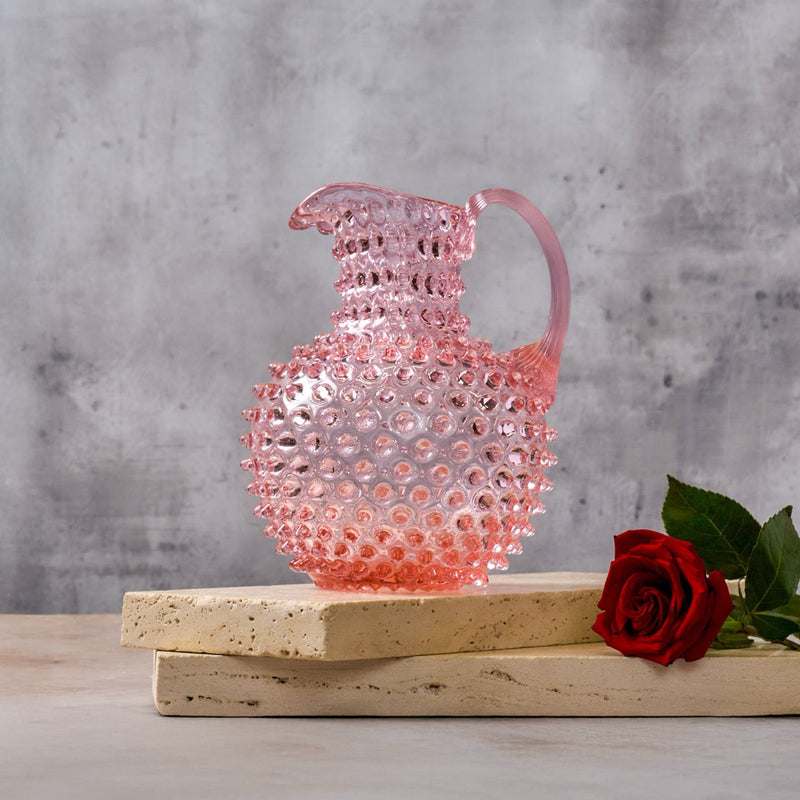 Hobnail Jug - Large - Petal Pink