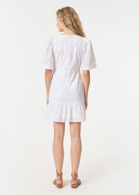 Rhode Mariana Dress, White Chelsea Eyelet