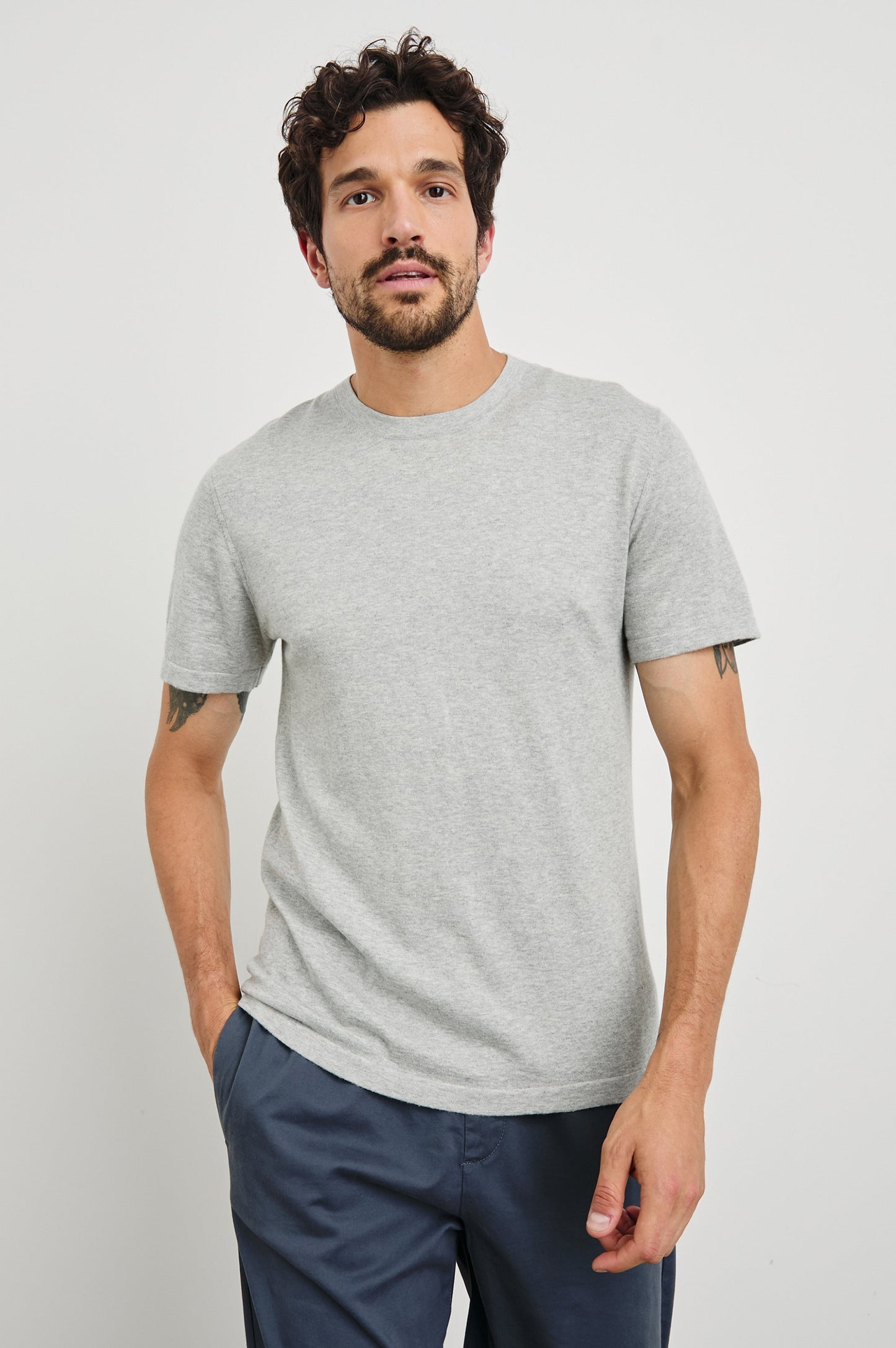 Rails - Mason Cotton Cashmere T-Shirt - Heather Grey