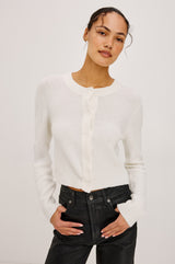 Matilda Cardigan in Ivory, view 4