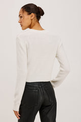 Matilda Cardigan in Ivory, view 5