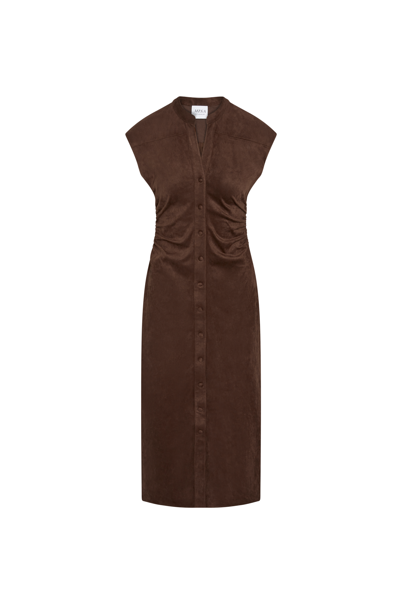 Maud Dress in Faux Suede, front