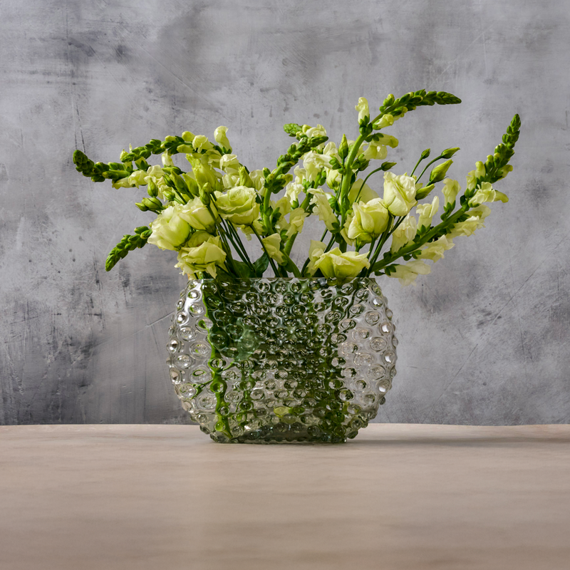 Hobnail Vase - Optic - Smoky Quartz