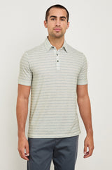 Rails - Merced Golf Polo Shirt - Sashiko Border White