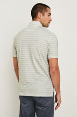 Rails - Merced Golf Polo Shirt - Sashiko Border White